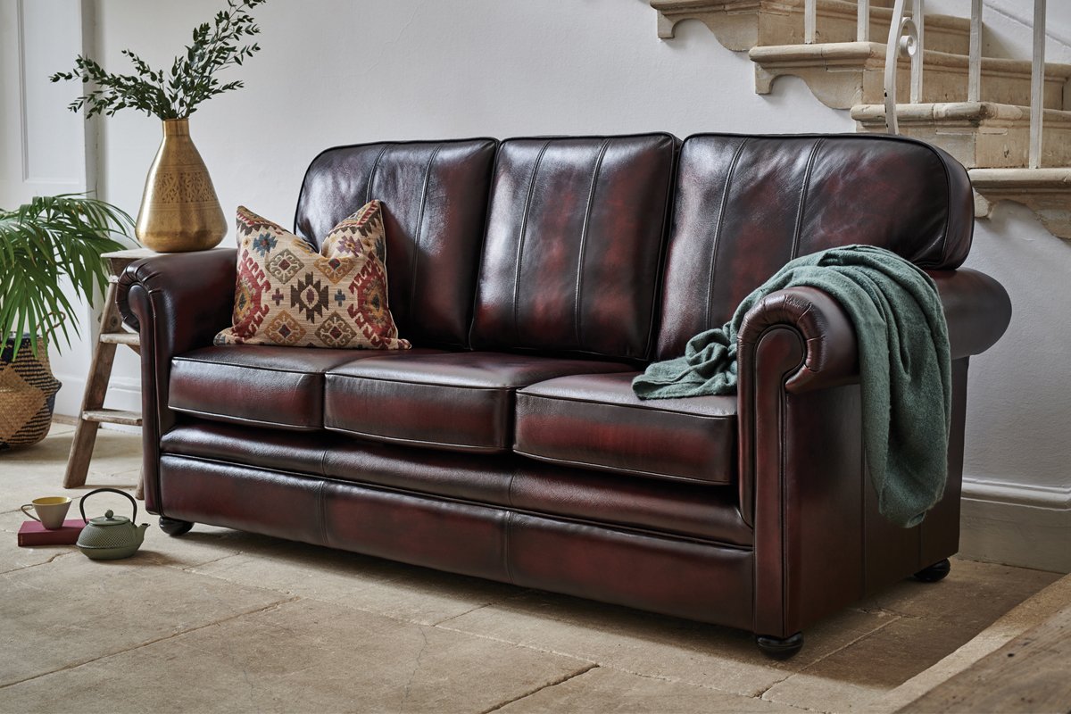 Oxford 3 Seater Leather Sofa