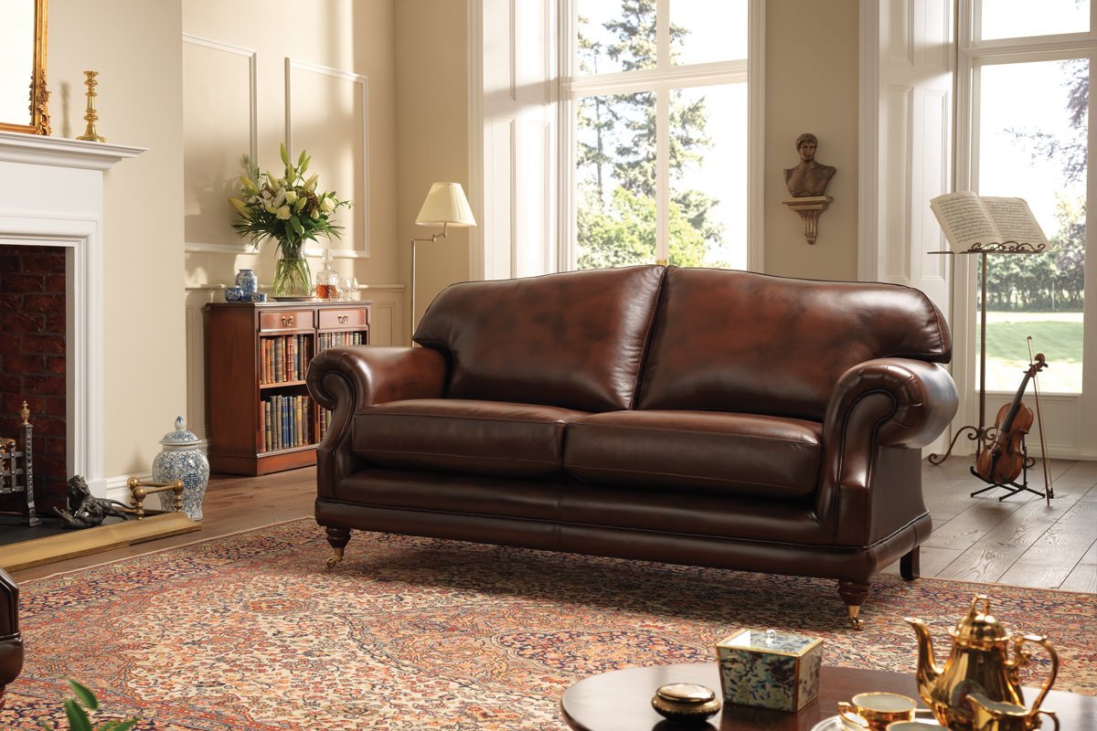 Consort 3 Seater Leather Sofa