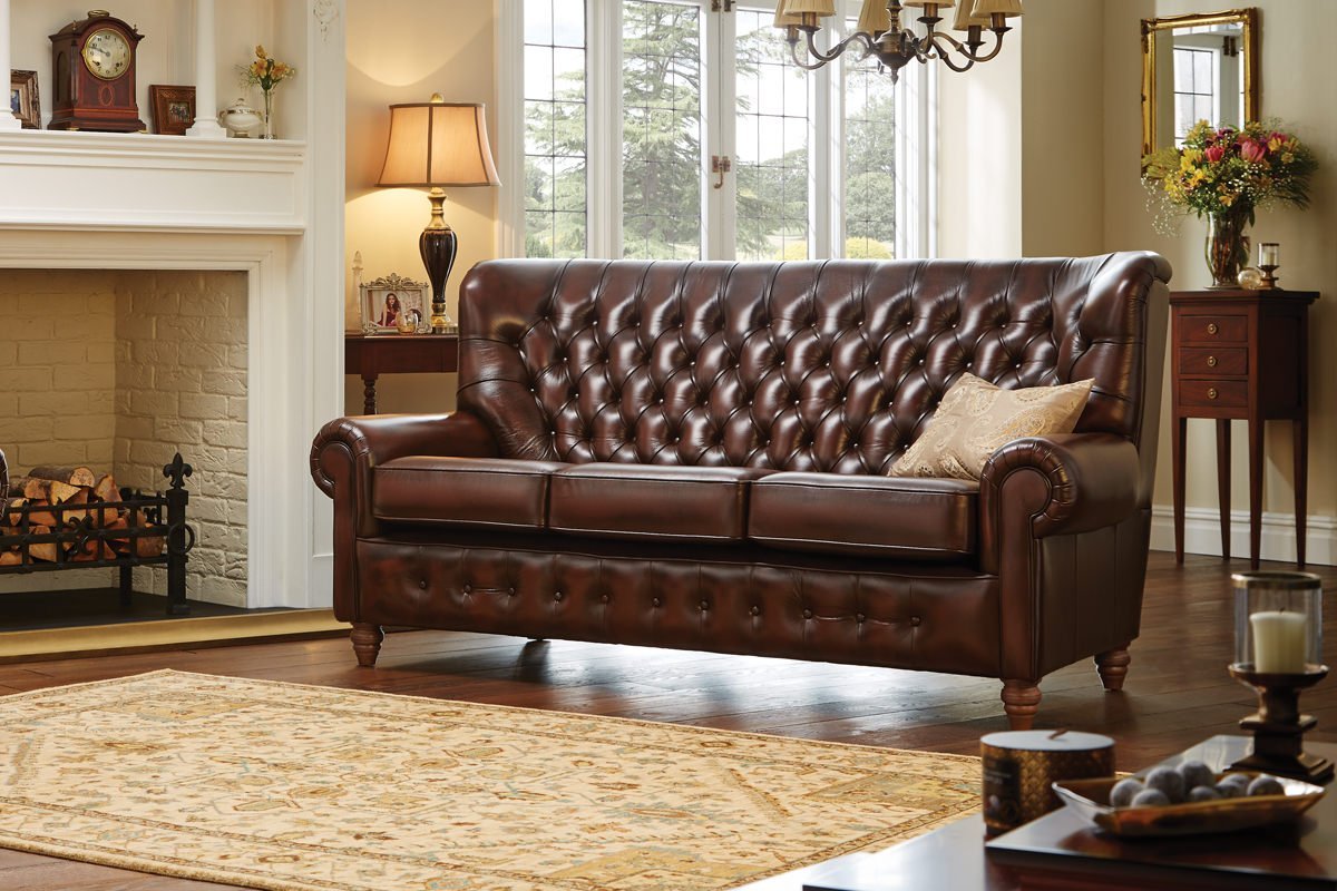 Monk 2 Seater Leather Sofa